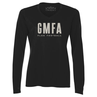 Adult Ladies' Pro Team Long Sleeve V-Neck Tee NAME & NUMBER Thumbnail